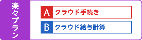 楽々プラン A.クラウド手続き＋B.クラウド給与計算